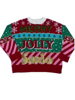 33 Degrees Women’s Red & Green Christmas Sweater Size XS